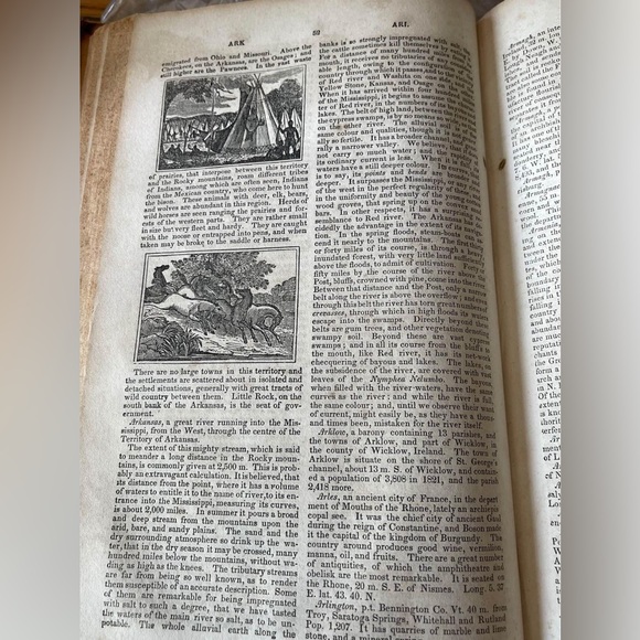 Antiquarian Book NEW UNIVERSAL GAZETTEER c1844 w/200 Engravings LOADED W/HISTORY - Picture 6 of 10